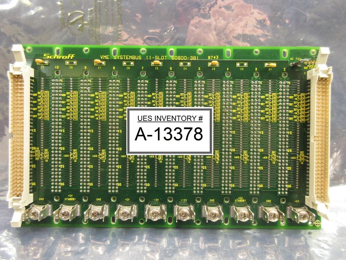 Used Schroff 60800-381 VME Systembus 11-Slot Backplane Board PCB Used Working