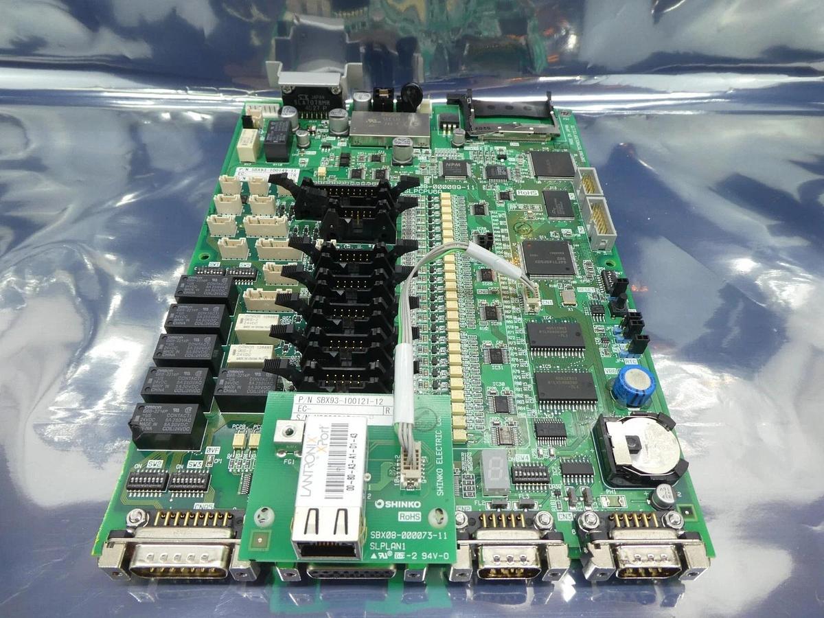 Used Sinfonia SBX08-000089-11 SLPCPU6A PCB SBX93-100149-11 Shinko Damaged Relay As-Is