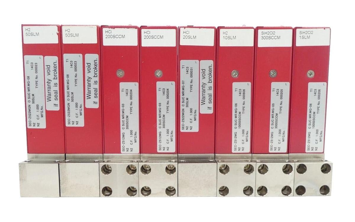 Used Horiba STEC Z500 Mass Flow Controller MFC SEC-Z522MGN SEC-Z512MG Lot of 8 Spare