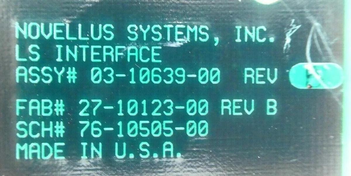 Used Novellus Systems 03-10639-00 Liquid Source Interface Board PCB Rev B Working
