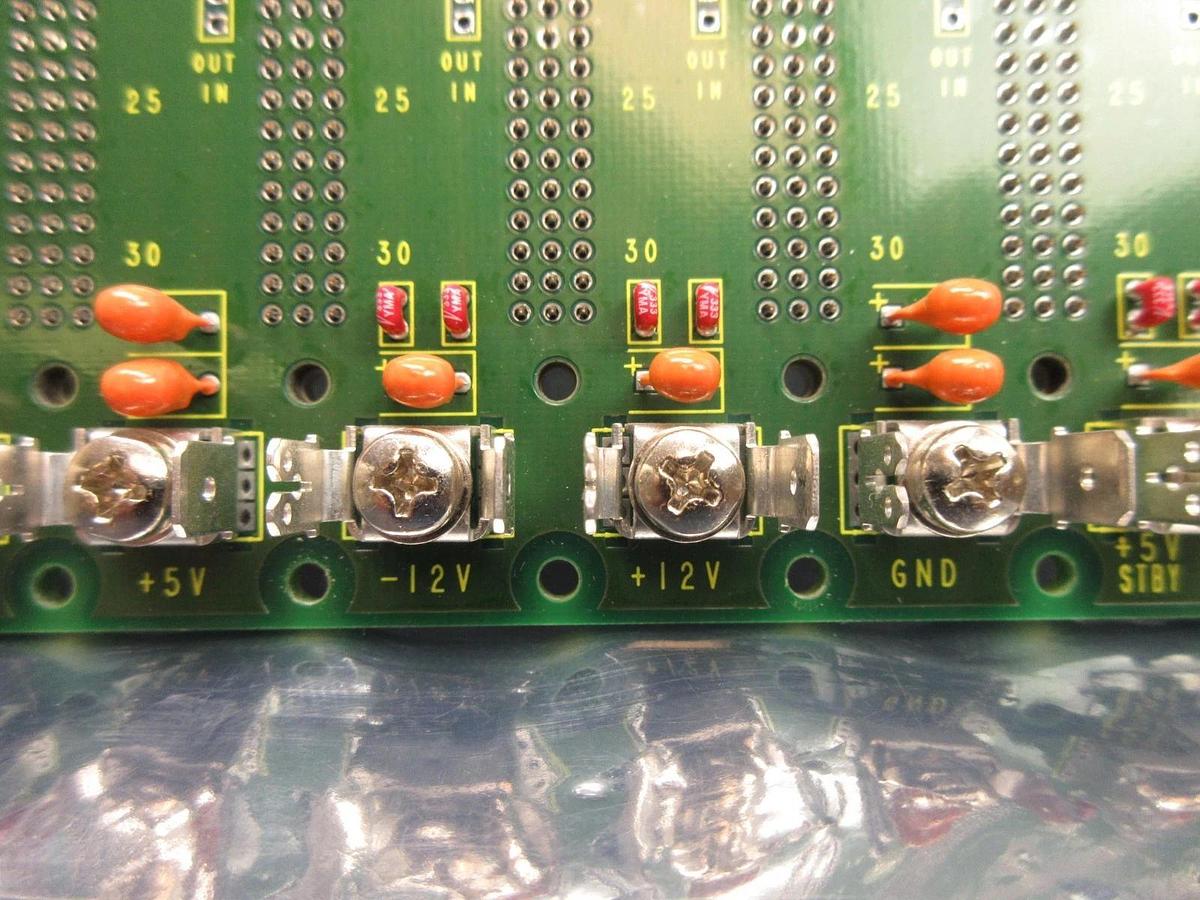Used Schroff 23000-041 11 Slot Backplane Board PCB Bio-Rad Quaestor Q7 Overlay Used