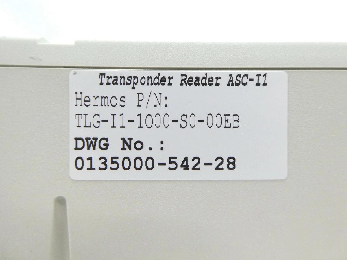 Used Hermos TLG-I1-1000-S0-00EB Transponder Reader ASC-I1 TLG-RS232 Working Spare