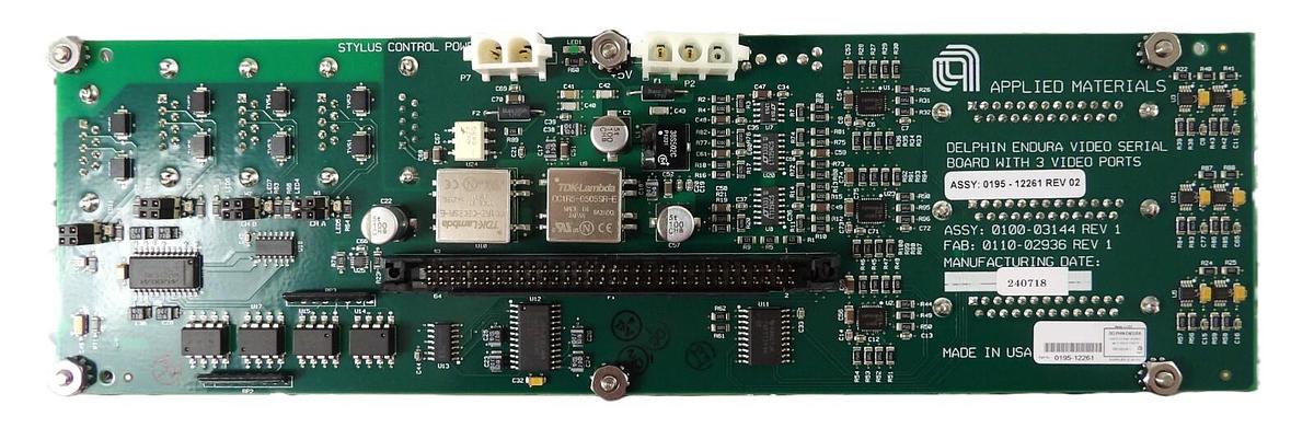Used AMAT Applied Materials 0195-12261 Delphin Endura Video PCB Broken Tab Working
