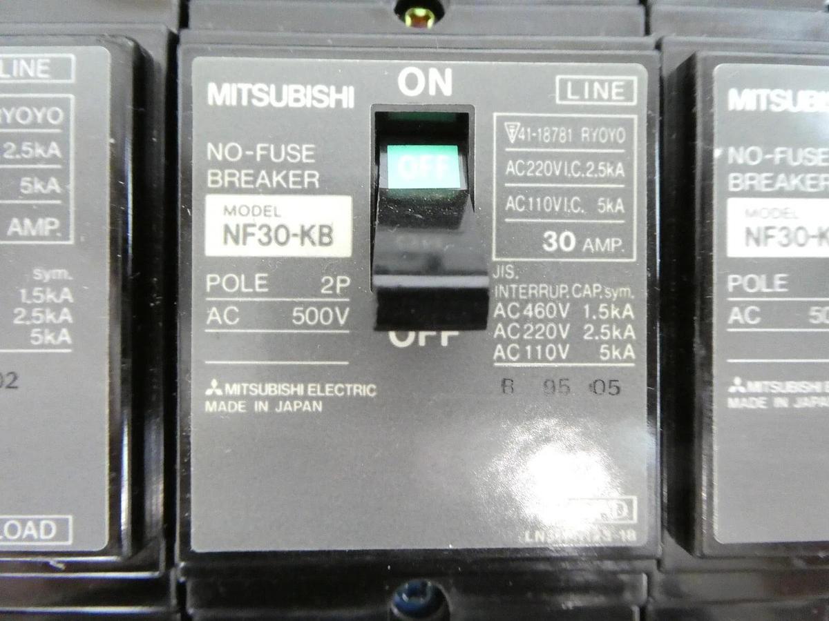 Used Mitsubishi NV100-KB NF30-KB NV50-KB Circuit Breaker Reseller Lot of 19 Working
