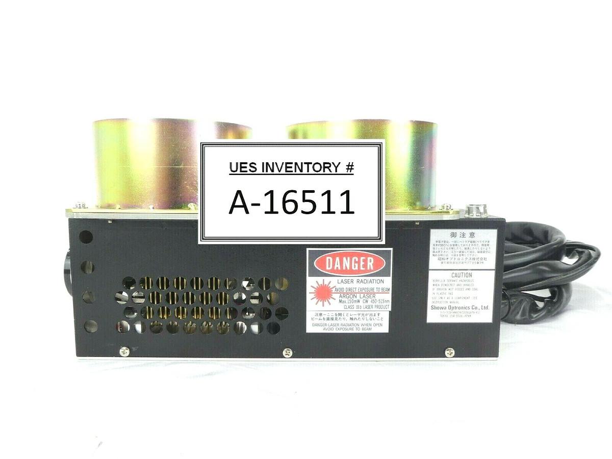 Used SOC Showa Optronics GLG3081 Air-Cooled Argon Ion Laser Head Working Surplus