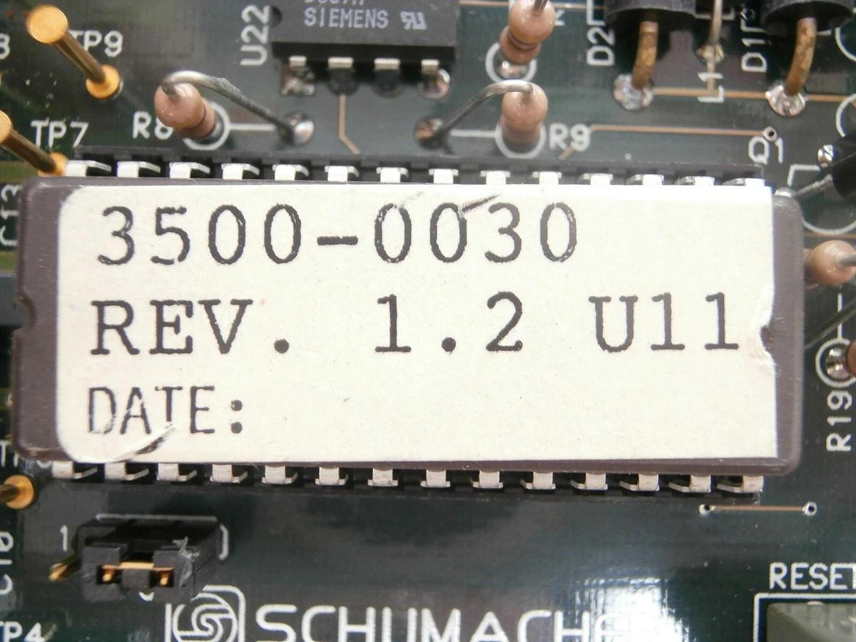 Used Schumacher 1730-7015 Pneumatic System CPU Board PCB 3500-0030 Working Surplus