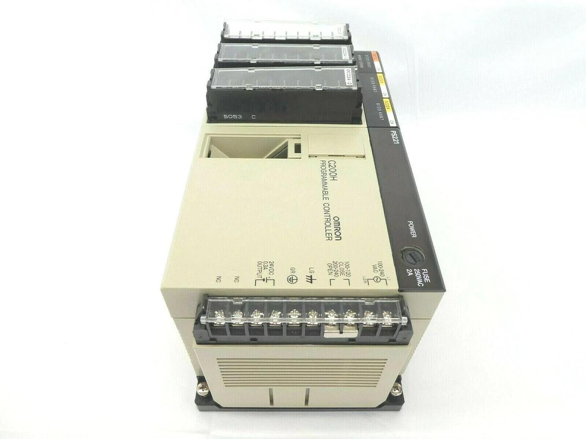 Used Omron C200H Programmable Logic Controller PLC Assembly Sysmac PS221 Working