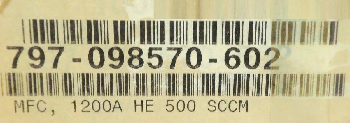 UNIT UFC-1200A Mass Flow Controller MFC 500 SCCM He Lam 797-098570-602 New Spare