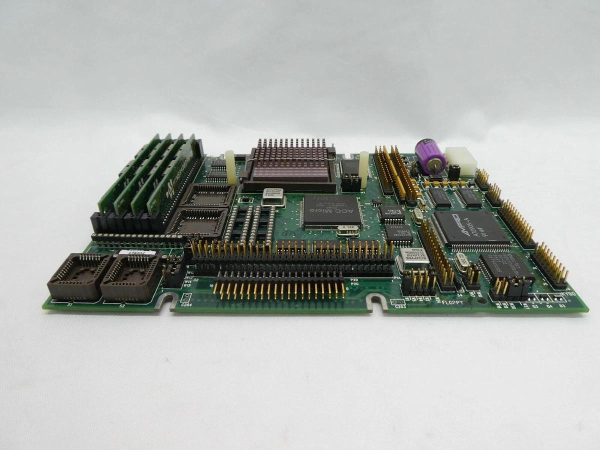 Used Ampro Computers A60677 Motherboard PCB A13077 RECIF IDLW8 200mm Working Surplus