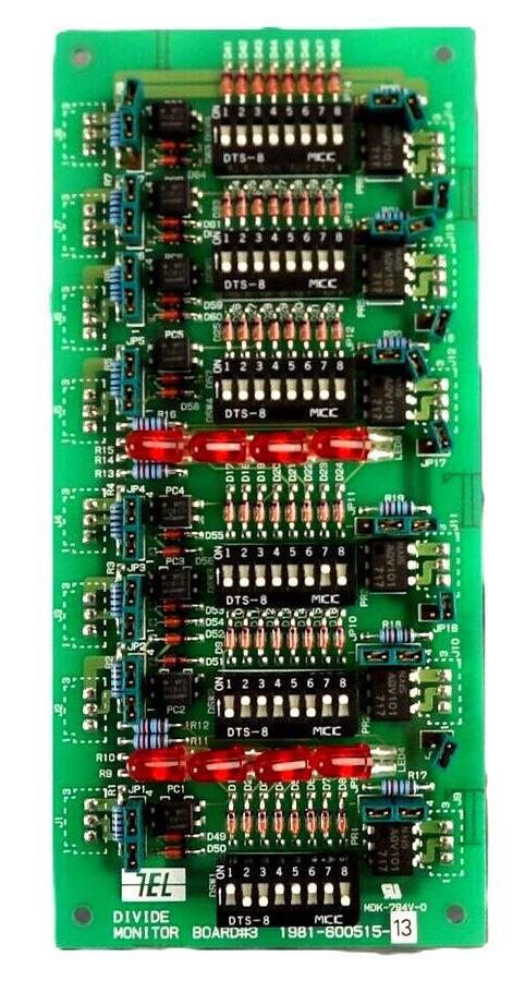 Used TEL Tokyo Electron 1981-600515-13 Divide Monitor Board PCB Working Surplus