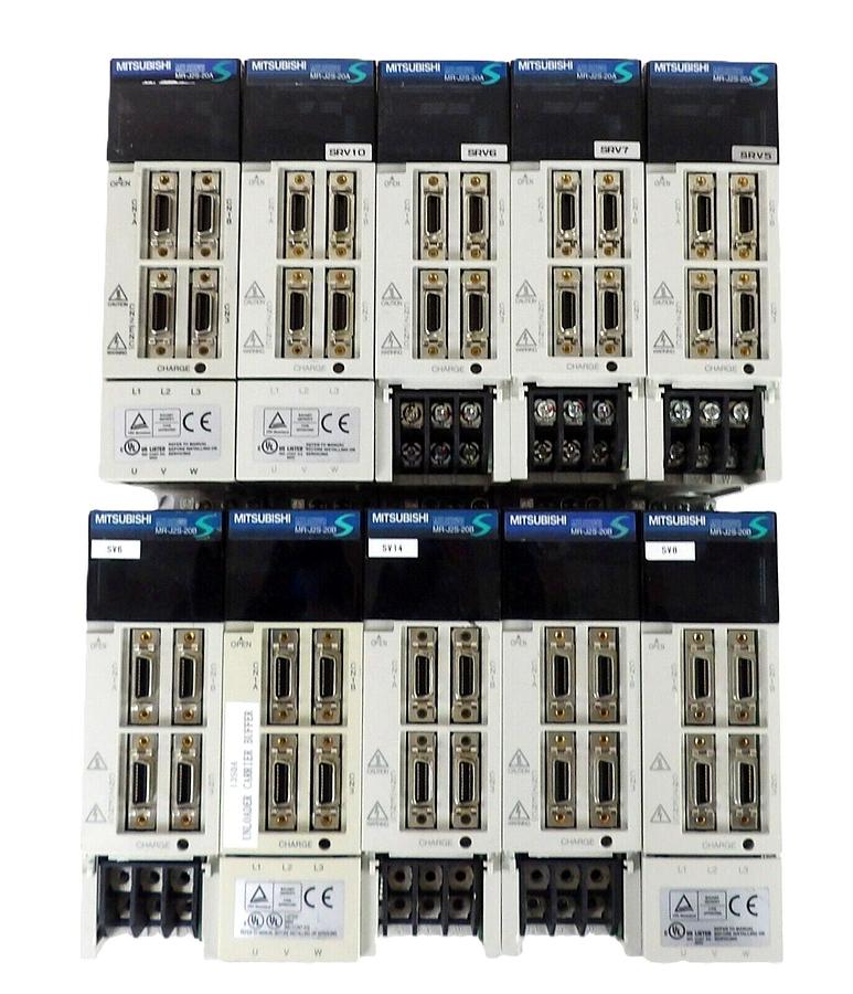 Used Mitsubishi Electric MR-J2S-20A MR-J2S-20B AC Servo Driver MELSERVO Lot of 10
