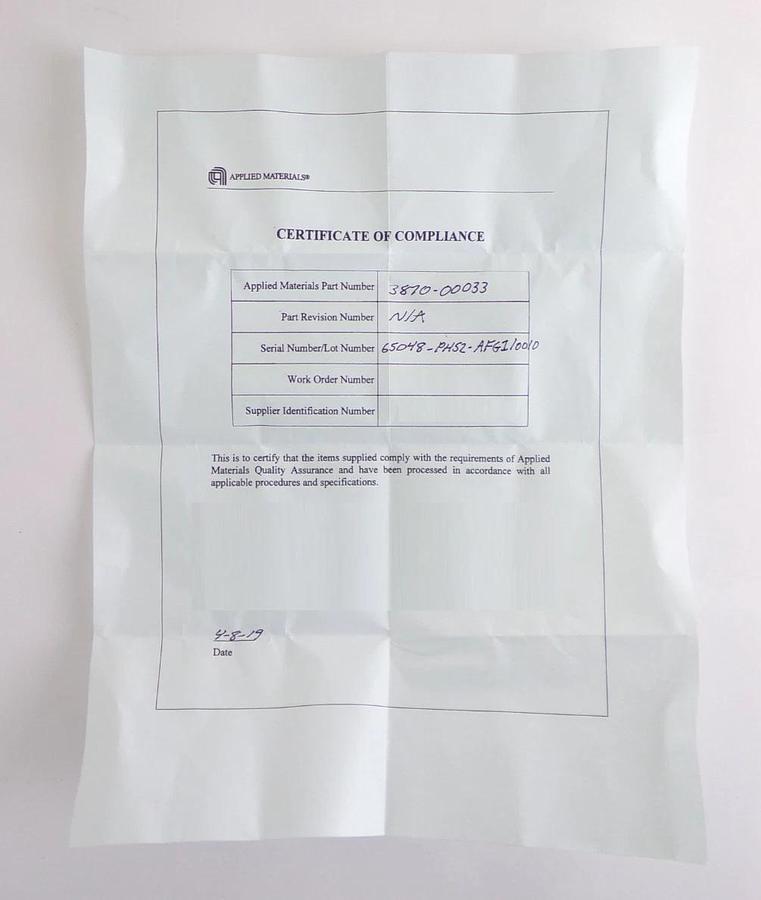 Refurbished VAT 65048-PH52-AFG1 Pendulum Control & Isolation Heated Gate Valve Refurbished