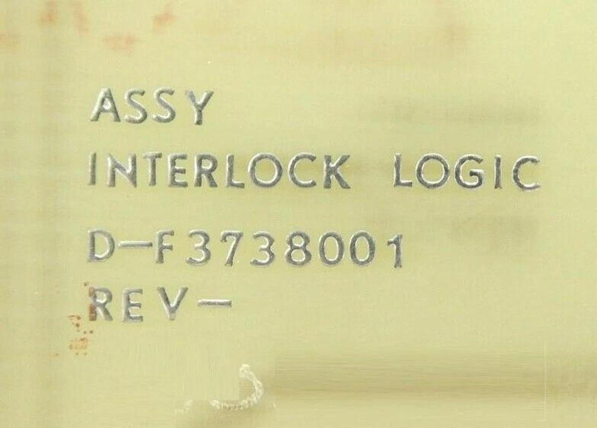 Used Varian Semiconductor VSEA D-F3738001 Interlock Logic PCB Card Rev. A Working