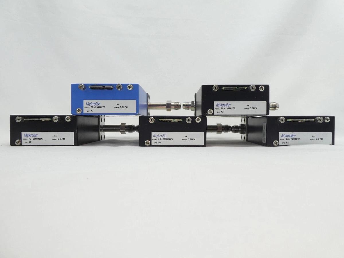 Used Mykrolis FC-2960MEP5 Mass Flow Controller MFC 5 SLPM N2 Tylan Millipore Lot of 5
