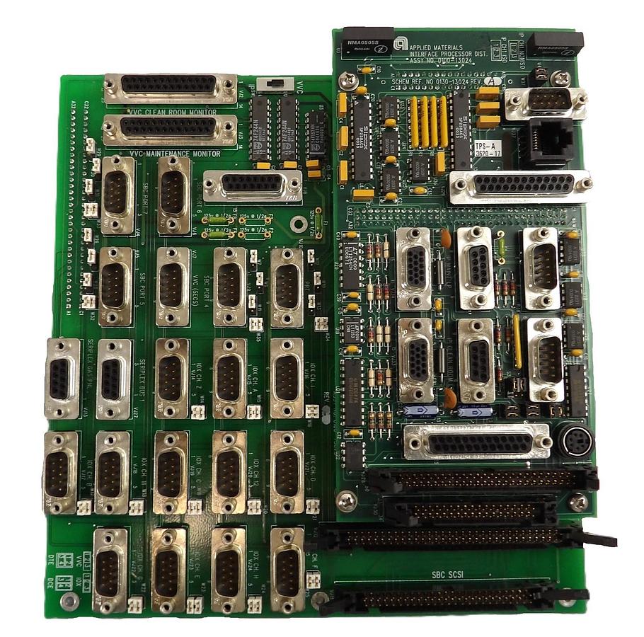 Used AMAT Applied Materials 0100-13025 Serial/Video Distribution PCB 0100-13024 Spare