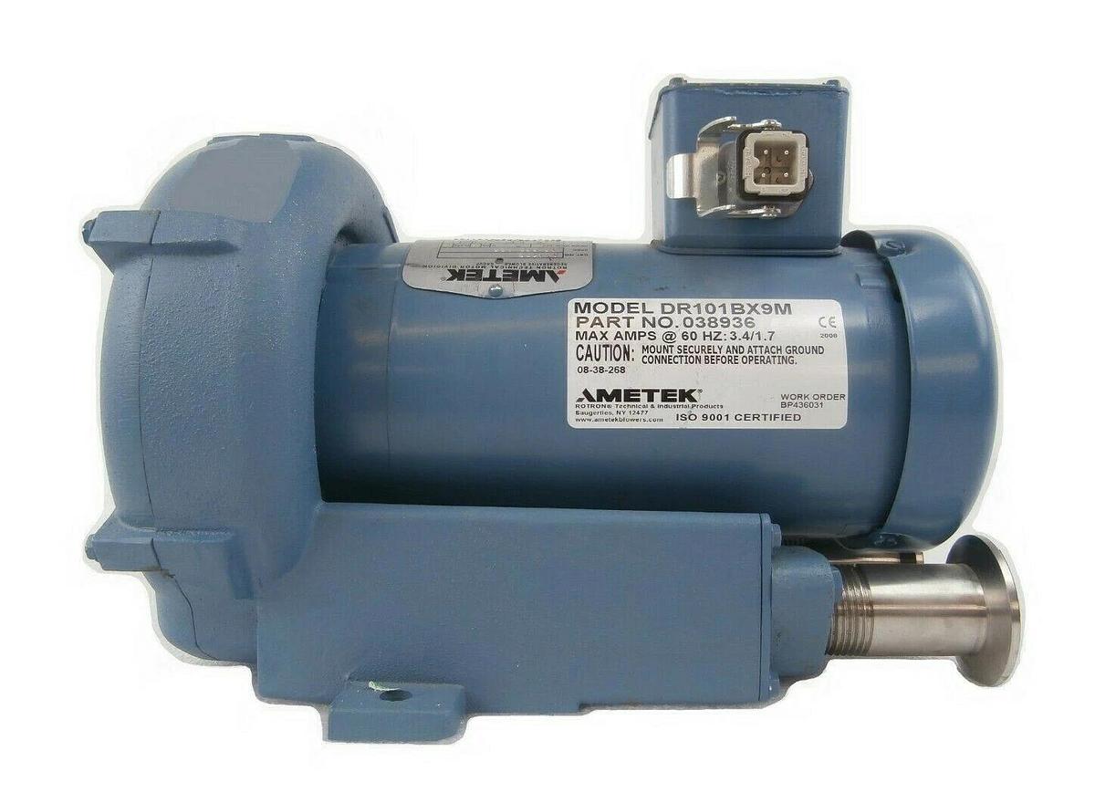 Used Ametek 038936 Air Blower Assembly DR101BX9M Edwards TPU System Working Surplus