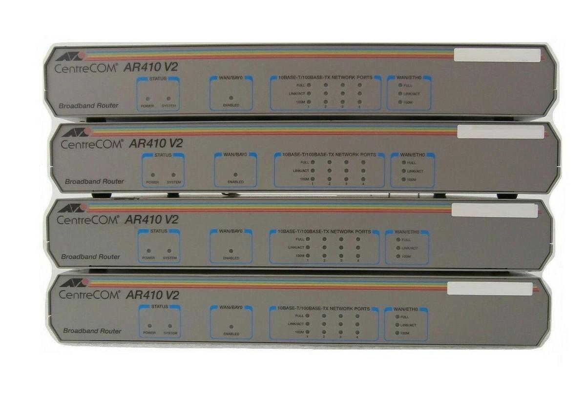 Used Allied Telesis CentreCom AR410 V2 Branch Office Router Reseller Lot of 4 Surplus