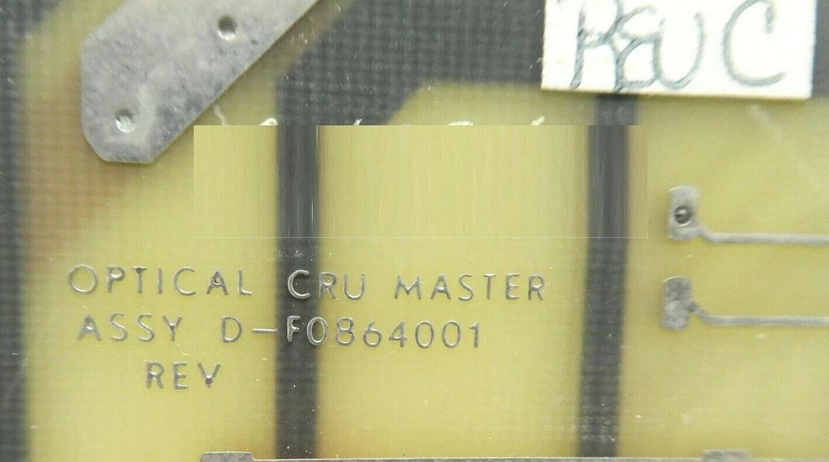 Used Varian Semiconductor VSEA D-F0864001 Optical CRU Master PCB Rev. C Working Spare