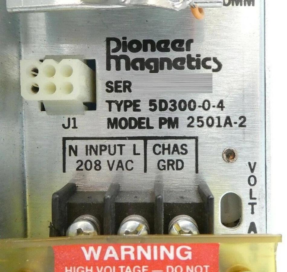 Used Pioneer Magnetics PM 2501A-2 Power Supply KLA-Tencor 750-023352-00 eS31 Working