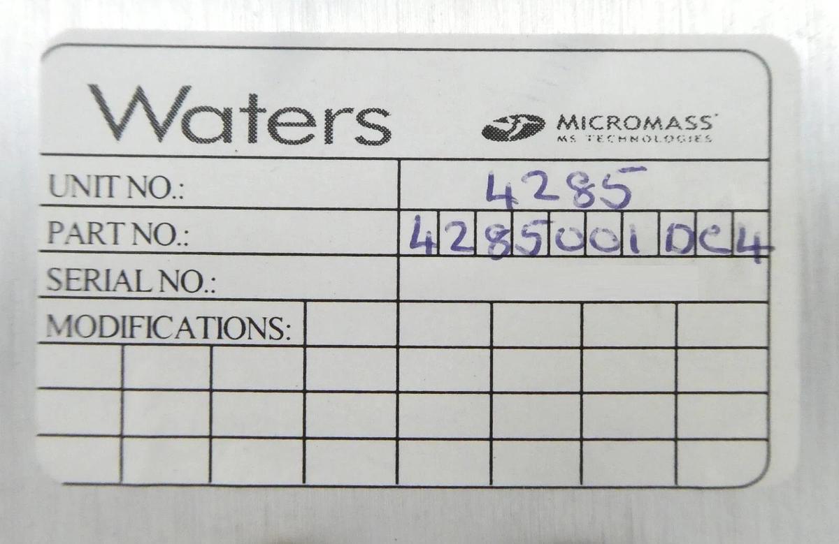 Used Waters 4285001DC4 High Voltage Module 4285 Xevo Q2 QTof Spectrometer Working