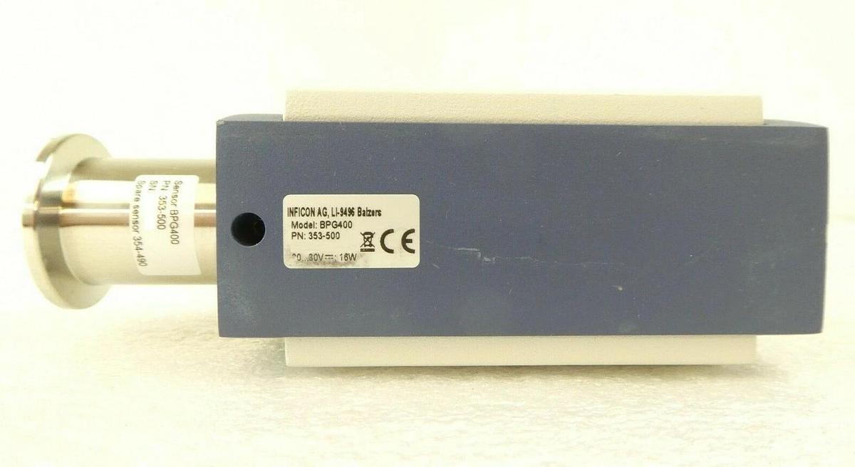 Used Inficon 353-500 Bayard-Alpert Pirani Vacuum Gauge BPG400 Working Surplus