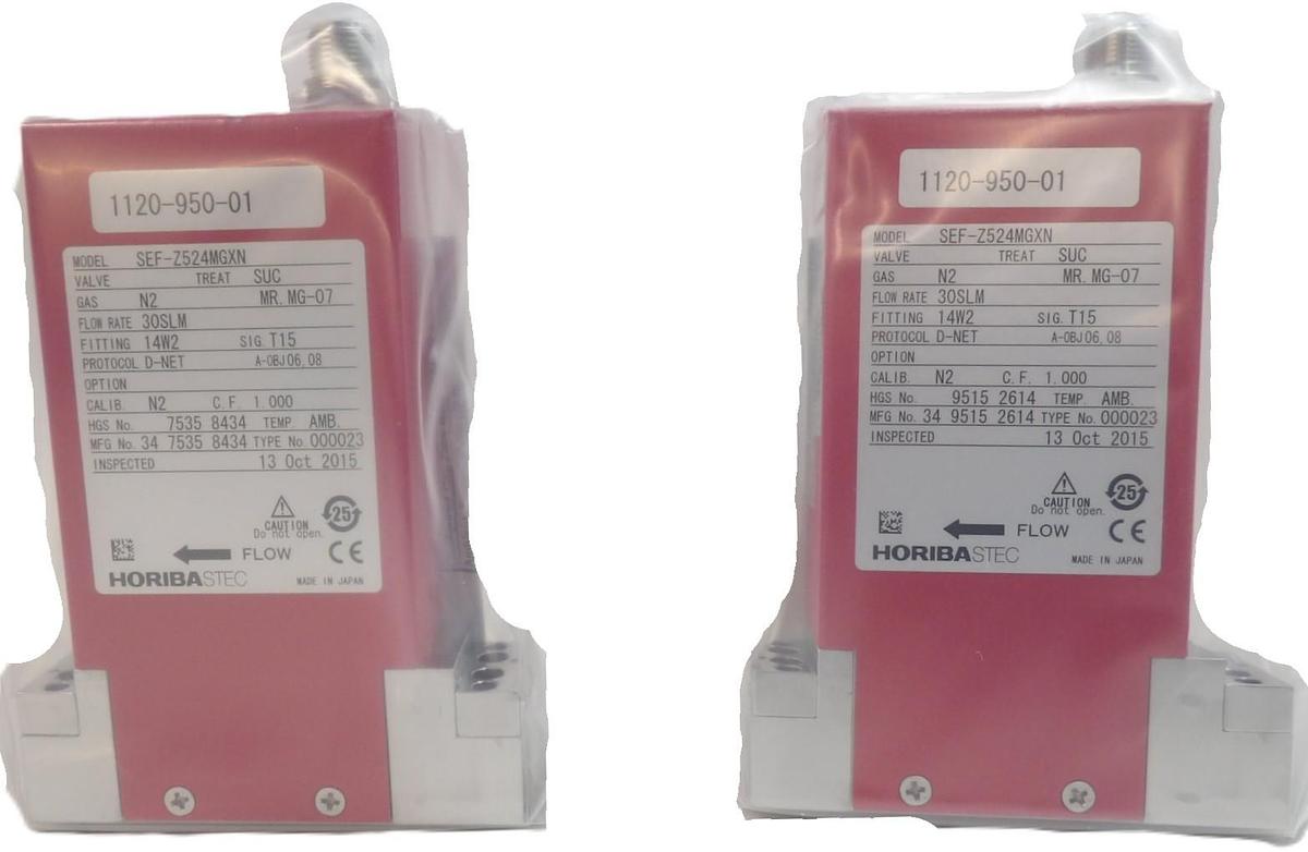Horiba STEC SEF-Z524MGXN Mass Flow Controller MFC Z500 30 SLM H2 Lot of 2 New