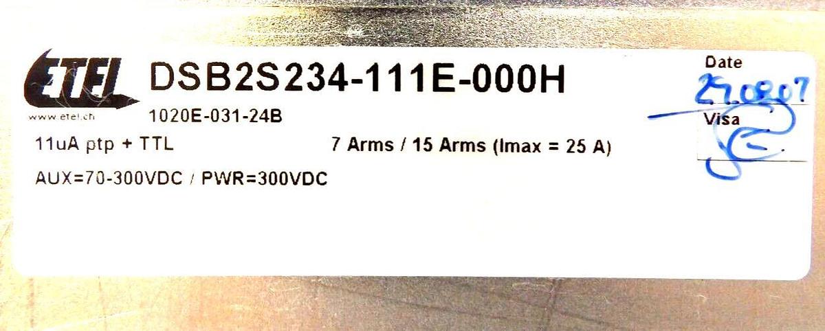 Used ETEL DSB2S234-111E-000H Digital Servo Amplifier DSB2 1020E-031-24B New Surplus
