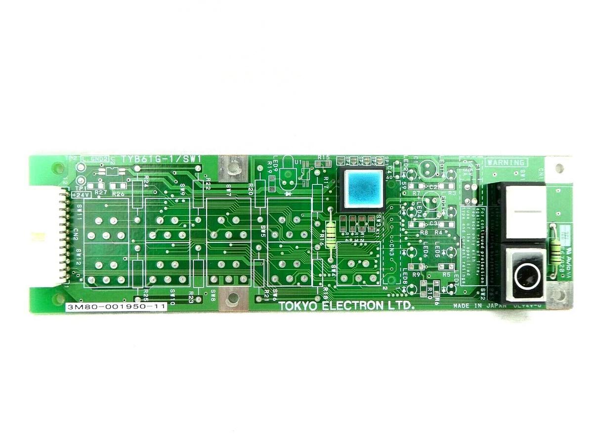 Used TEL Tokyo Electron 3M80-001950-11 Button Panel PCB TYB61G-1/SW1 Trias Working