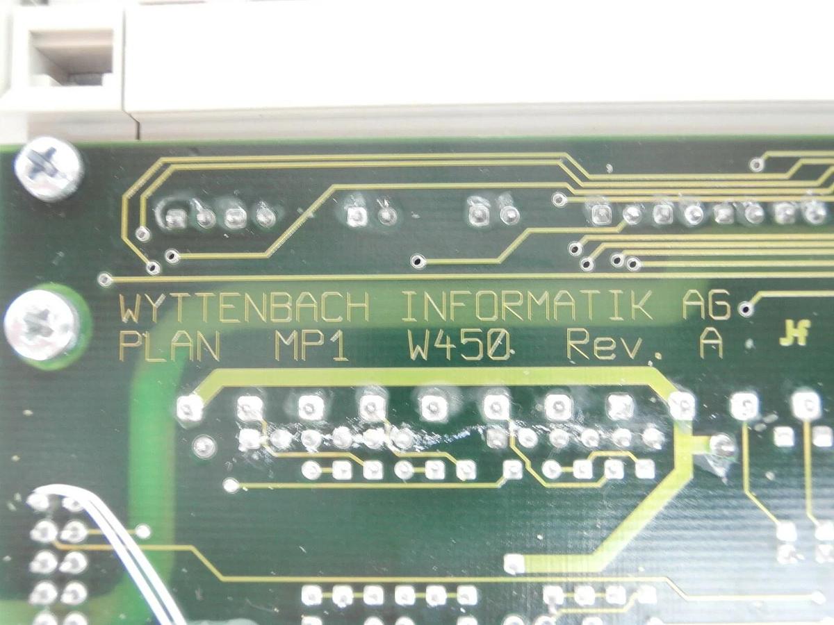 Used Wyttenbach Informatik P-LAN MP1 W450 CPU Control PCB Card Balzers Unaxis Spare