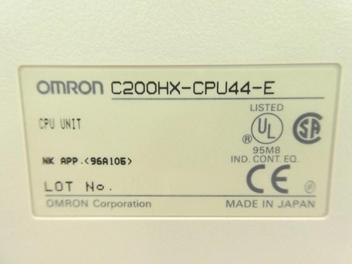 Used Omron C200HX Programmable Logic Controller PLC Microbar Trackmate C200HX-CPU44-E