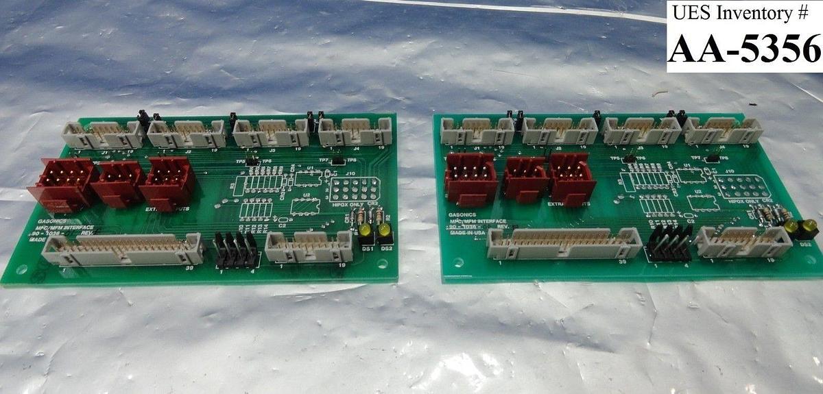 Used Gasonics 90-1036-01 MFC/MFM Interface PCB Revision F Lot of 2 Used Working