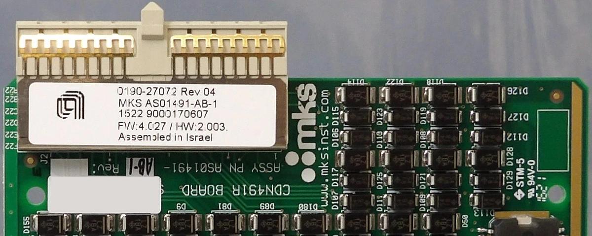 Used MKS Instruments AS01491-AB-1 CDN491R PCB Card AMAT 0190-27072 Reseller Lot of 5