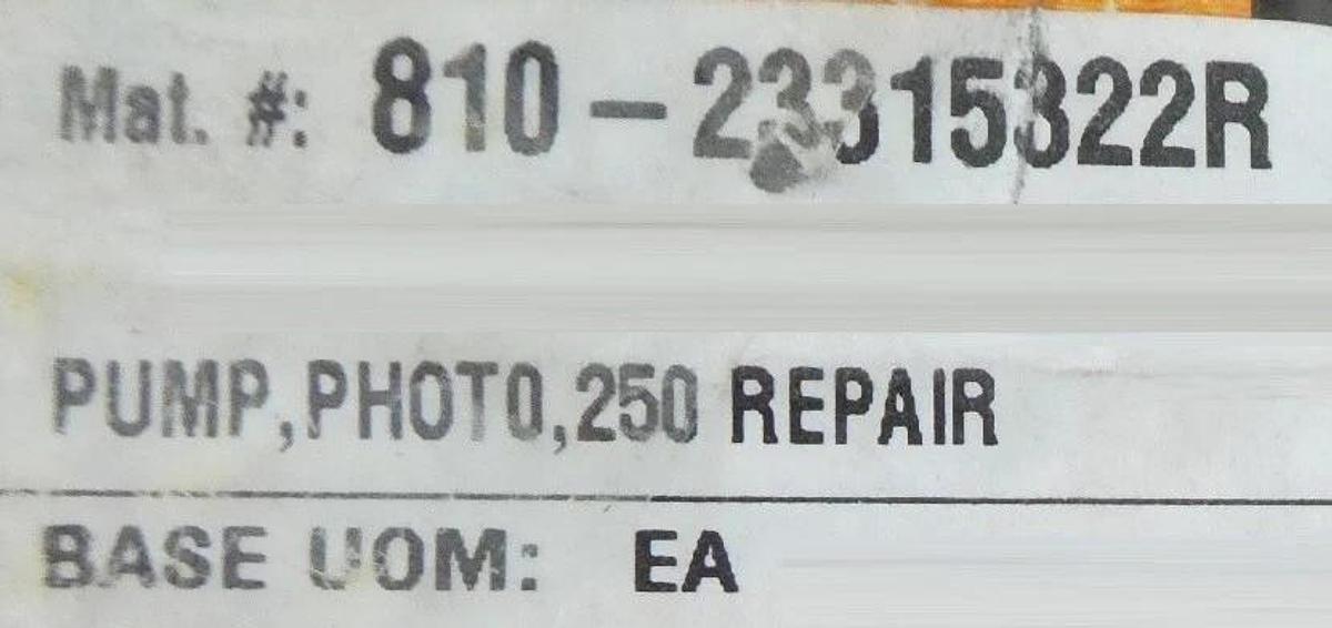 Refurbished Millipore W2501Ph01 Photoresist Pump 250 Copper CU Exposed OEM Refurbished