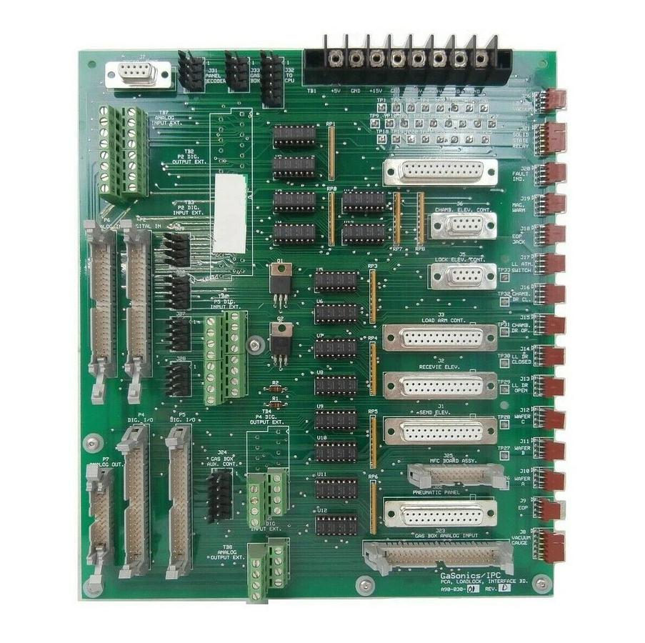 Used GaSonics A90-030-01 Loadlock Interface Board PCB IPC Bent Pins Working Surplus