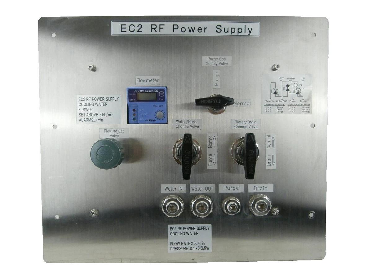 Used Hitachi UHF-121 EC2 RF Power Supply Cooling Water Control Panel M-712E Working