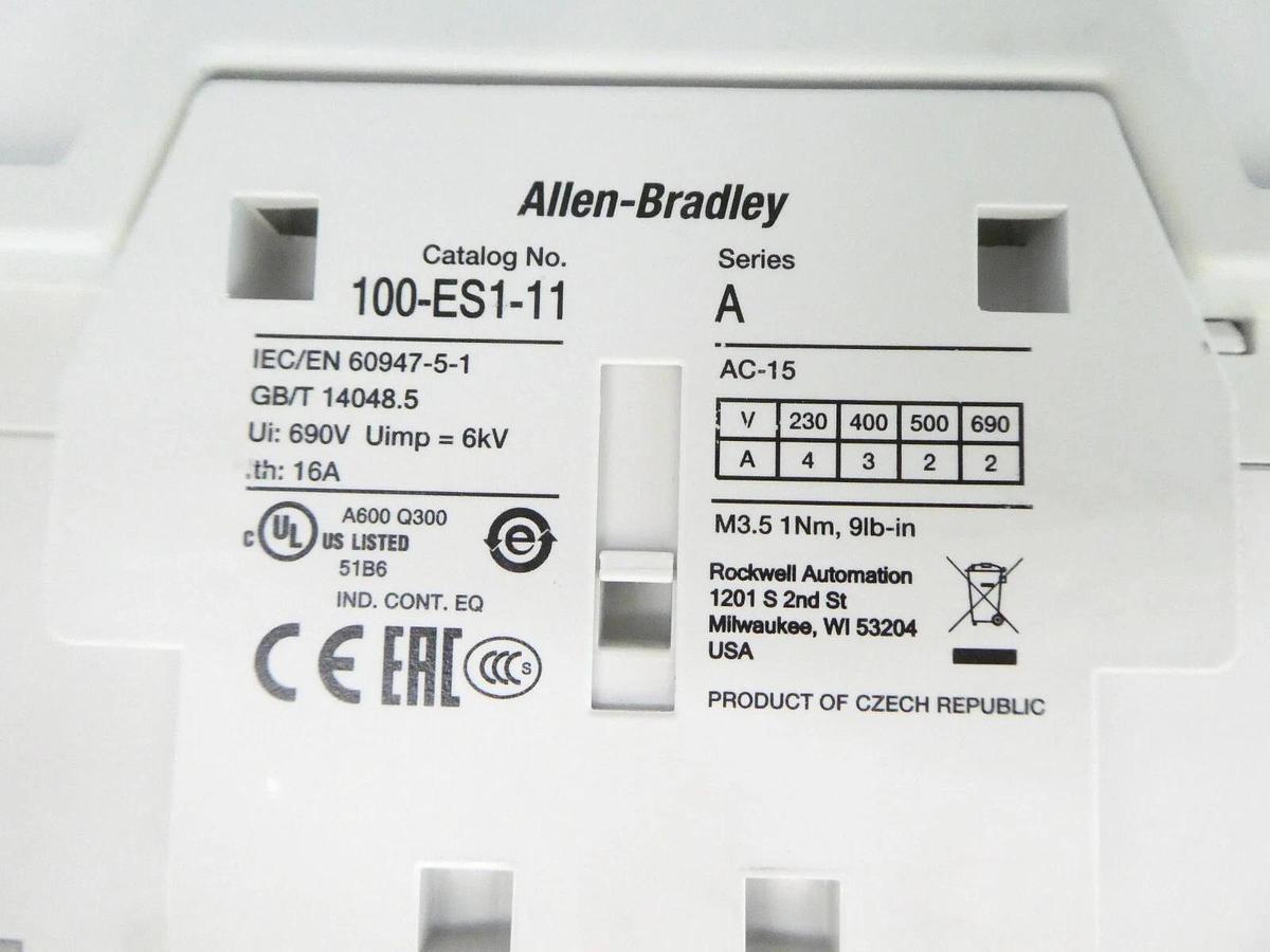 Used AB Allen-Bradley 100-E370 3-Pole Direct On Line Contactor 100-ES3-11 Working