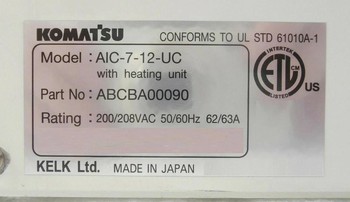 Used Komatsu ABCBA00090 AIC-7 Temperature Controller AIC-7-12-UC Working Surplus