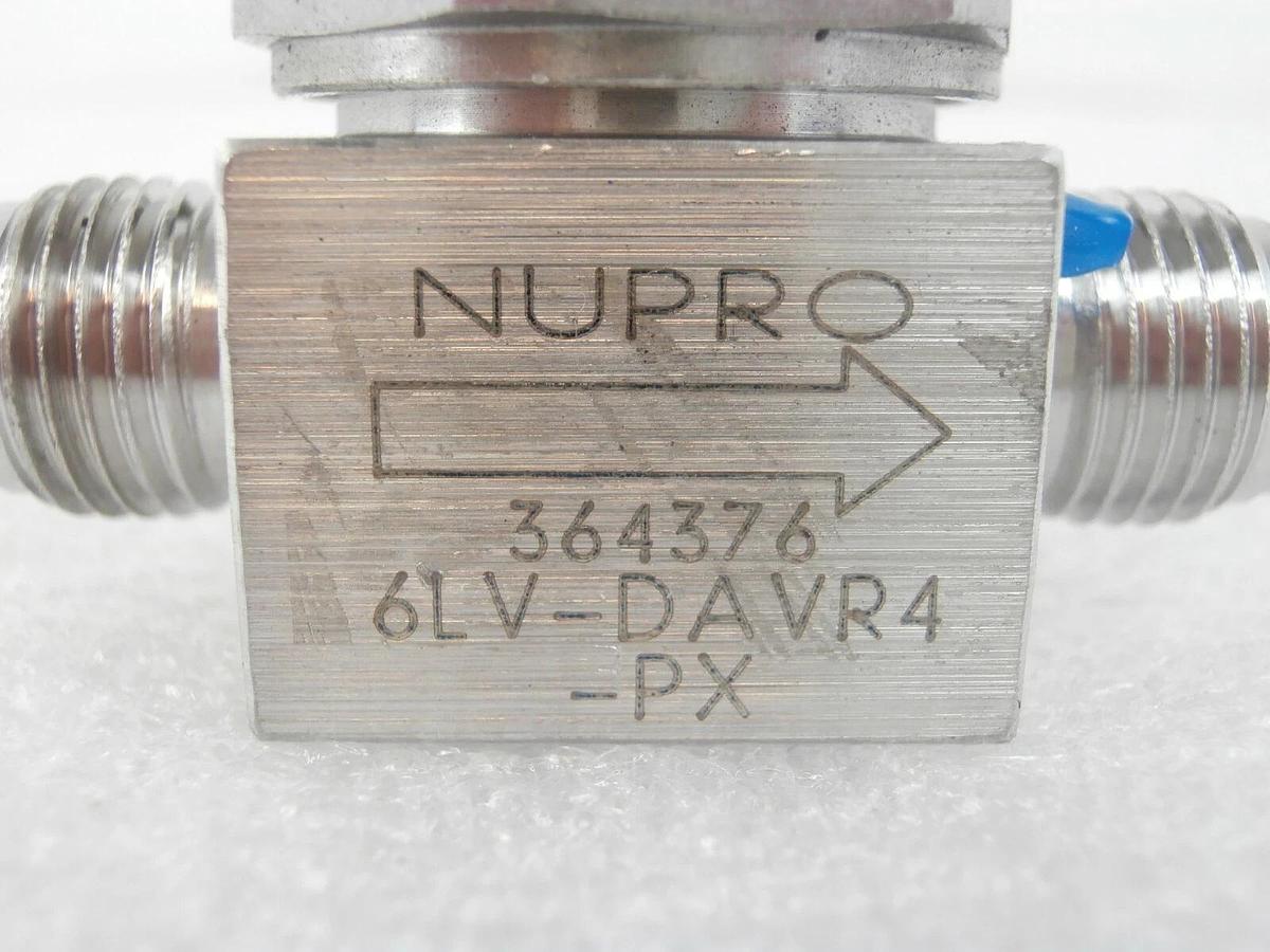 Used Nupro 6LV-DAVR4-PX Manual Diaphragm Valve Reseller Lot of 8 Working Surplus