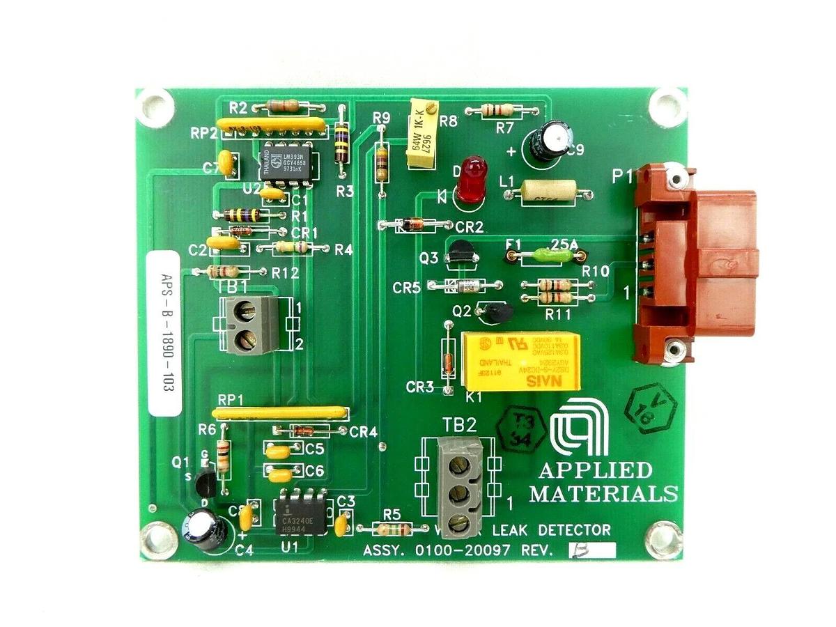 Used AMAT Applied Materials 0100-20097 Water Leak Detector Board PCB Centura Working