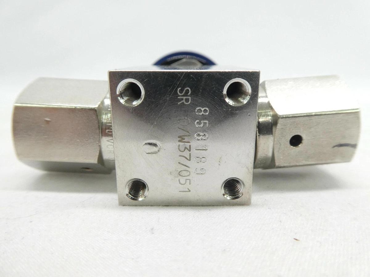 Used Qualiflow 2x10-9atm.cm3/Sec 2-Way Pneumatic Valve Female/Female Lot of 5 Working