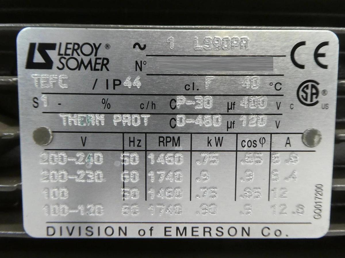 Used Agilent Varian 949-9335S001 Rotary Vacuum Pump Leroy Somer DS 602 Working