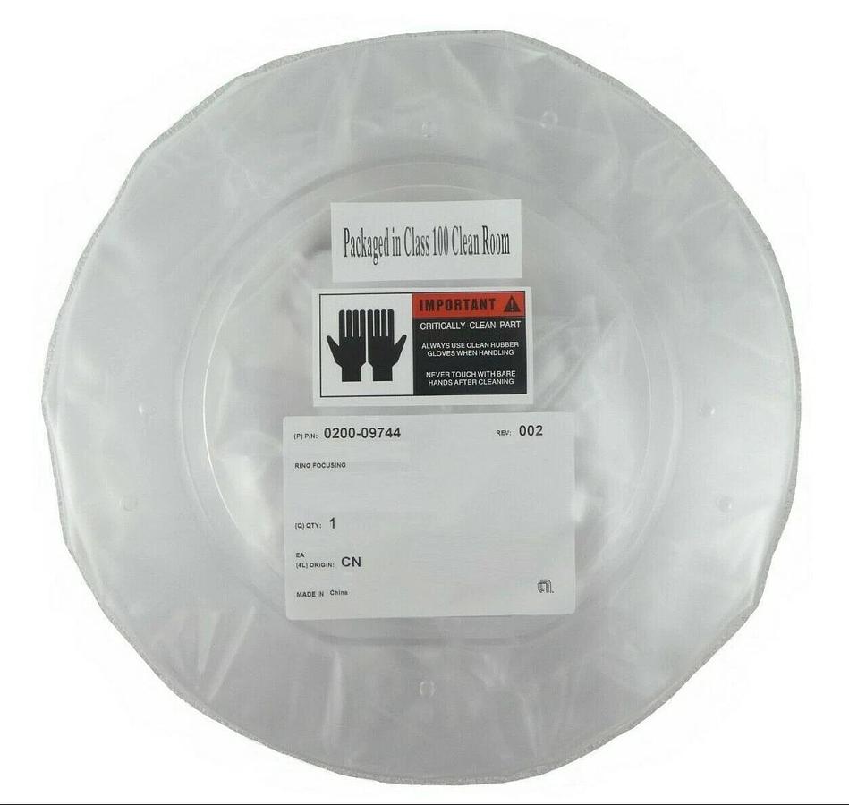 AMAT Applied Materials 0200-09744 150mm Quartz Focus Ring New Surplus