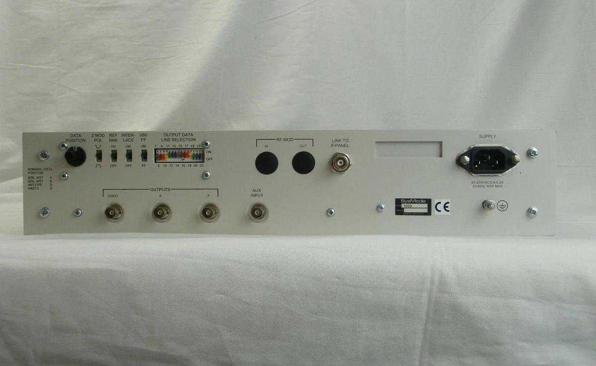 Used SysMedia 1033 Teletext Calibrated Distortion Unit Used Working