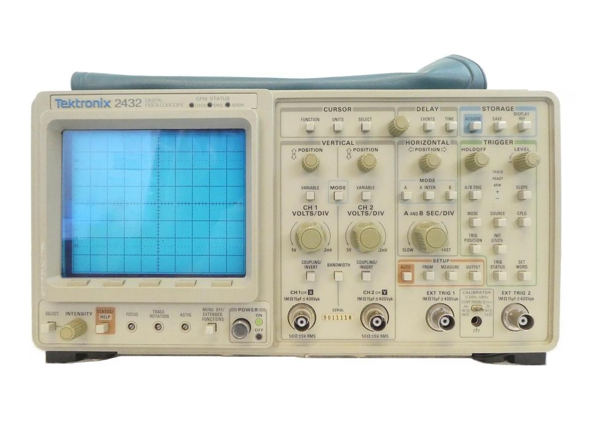 Used Tektronix 2432 300 MHz 2-Channel Portable Digital Oscilloscope Spare Surplus