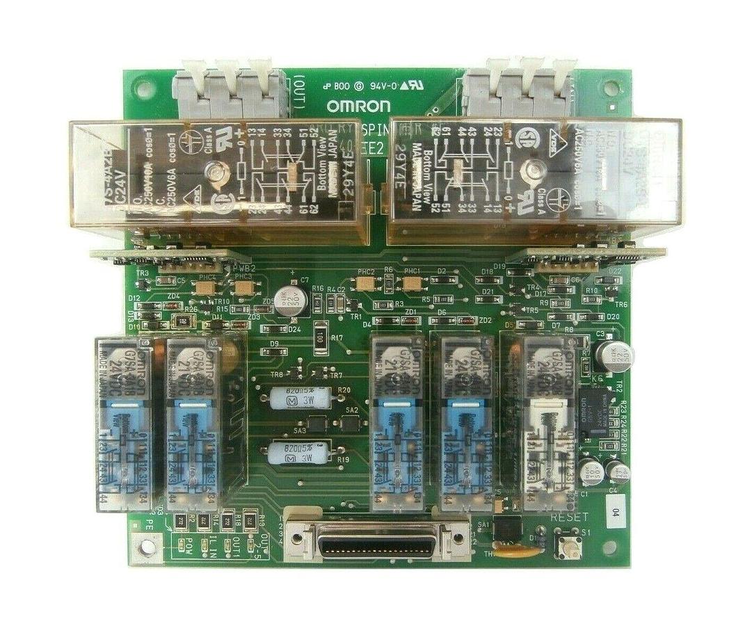 Used Omron G9SC-140-TE2 Relay Board PCB RY SPIN MTR #02 TEL Lithius Working Surplus