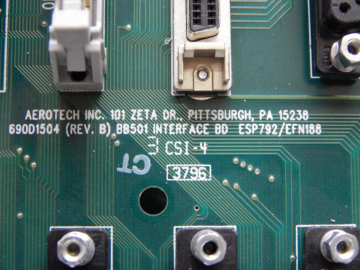 Used Aerotech 690D1504 BB501 Interface Board PCB ESP792/EFN188 KLA-Tencor AIT I Used