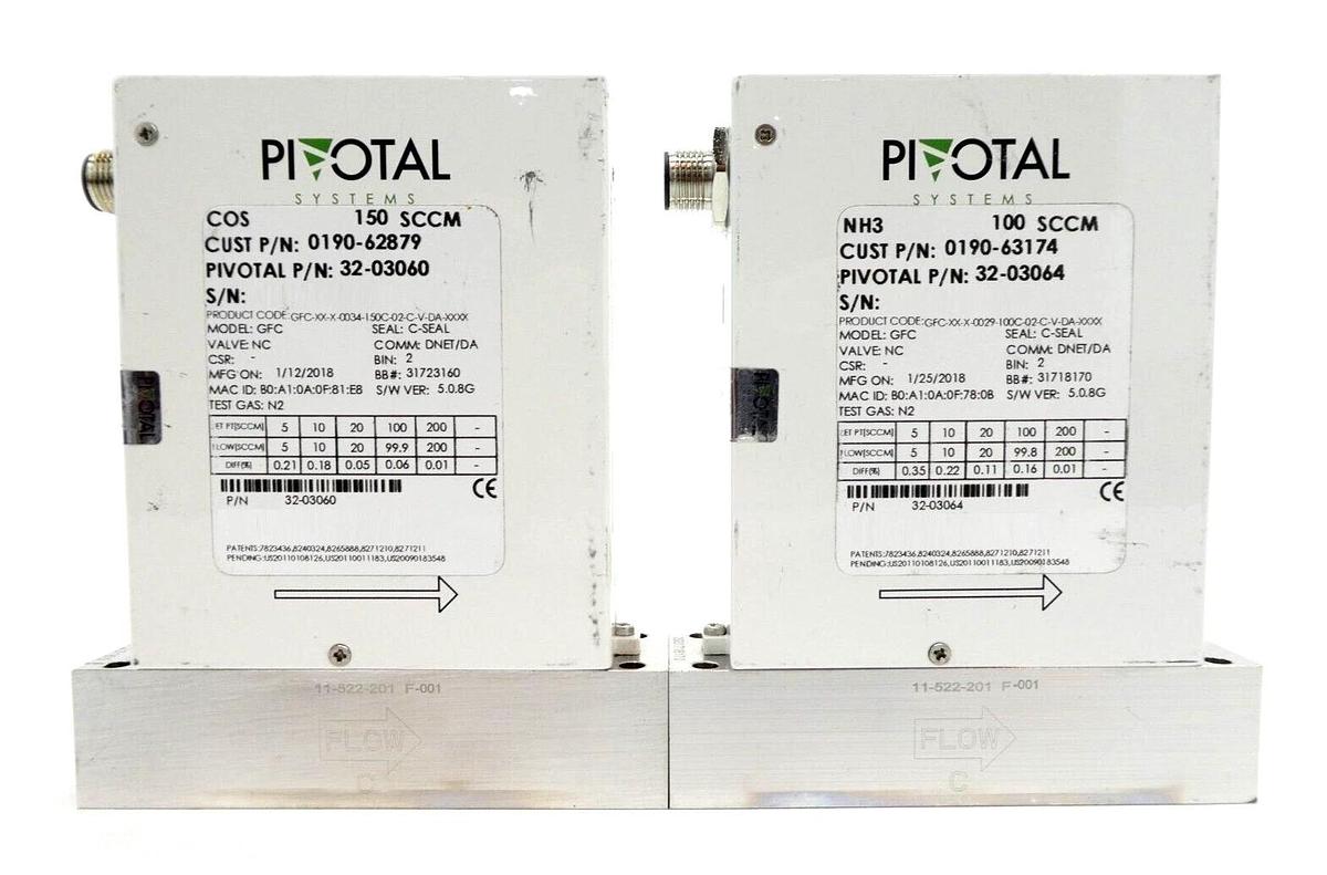 Used Pivotal Systems GFC Mass Flow Controller MFC 32-03000 32-02783 Lot of 12 Working
