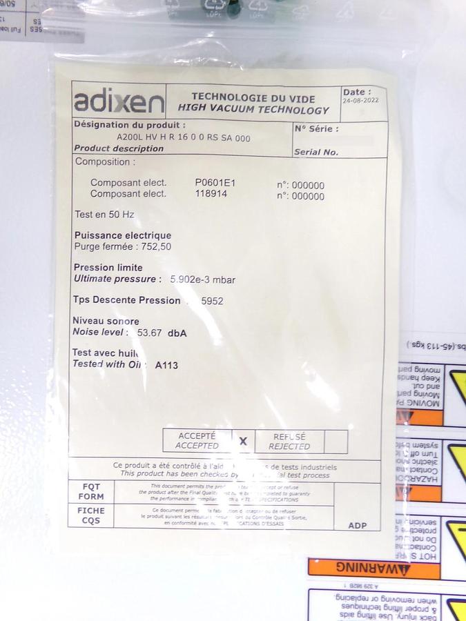 A200L Pfeiffer Vacuum A200L2HR1001S000nd Multi-stage Roots Pump Alcatel New