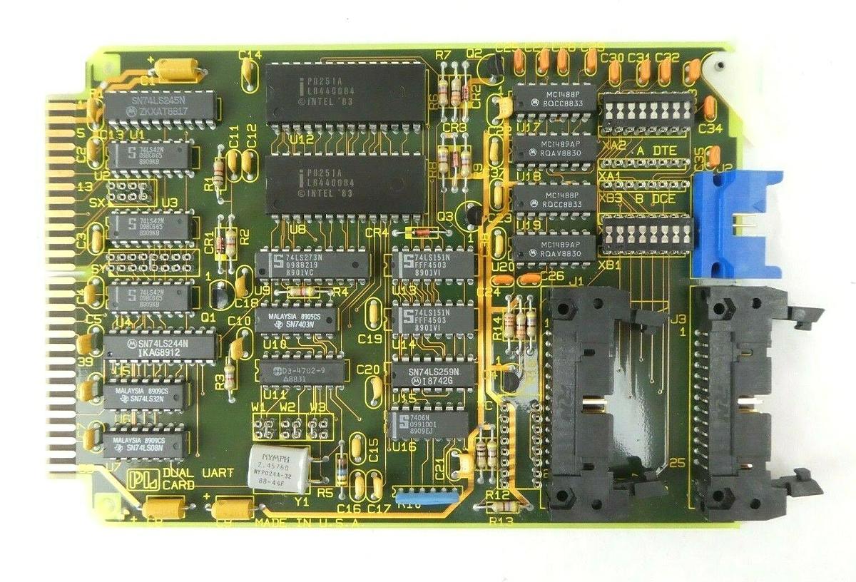 Used Pro-Log 7304 Dual Uart PCB Card 110382-004 Thermco Working Surplus