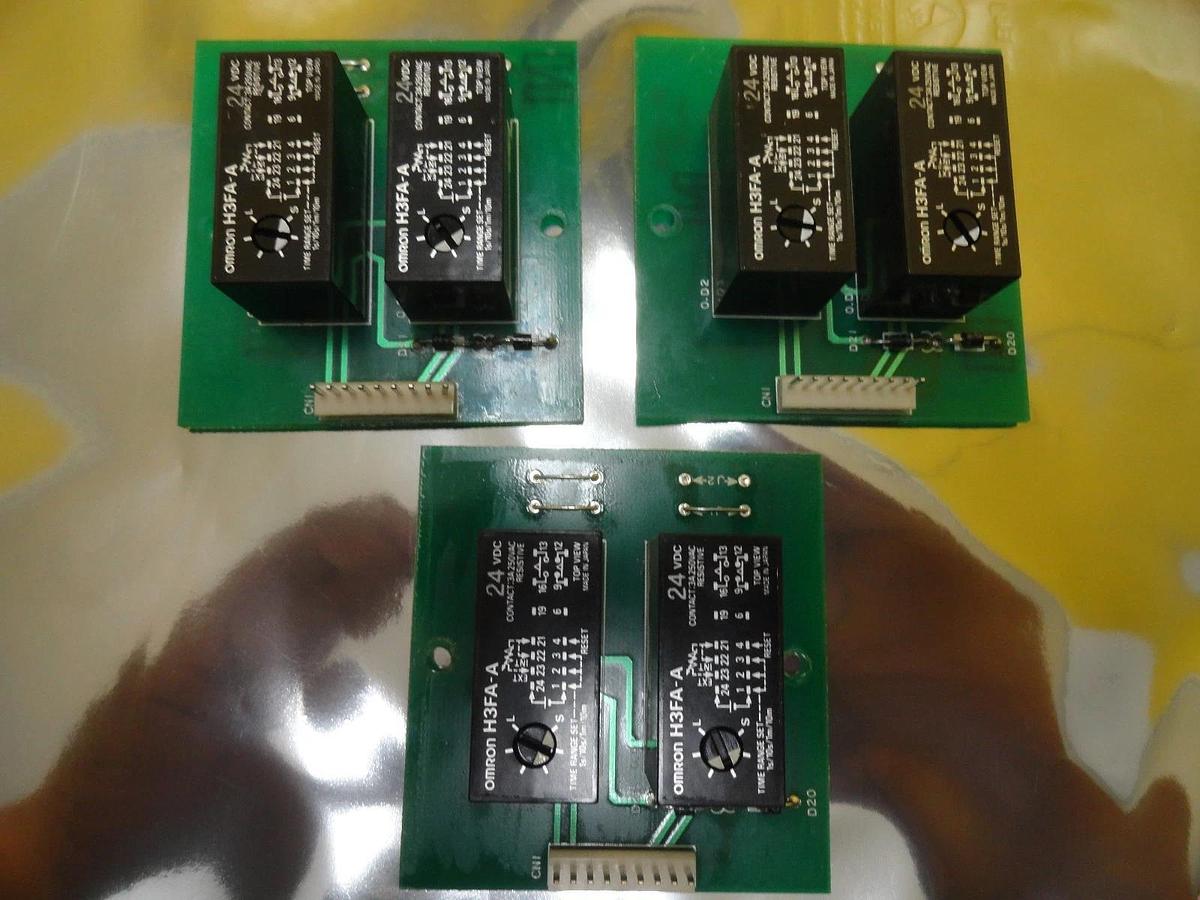 Used Yashibi IP-28IB Time Delay Relay PCB Board 1989.6 H3FA-A Reseller Lot of 3 Used